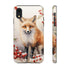 Christmas Fox in a Wreath of Red Berries - Impact Resistant Phone Case iPhone XR Glossy